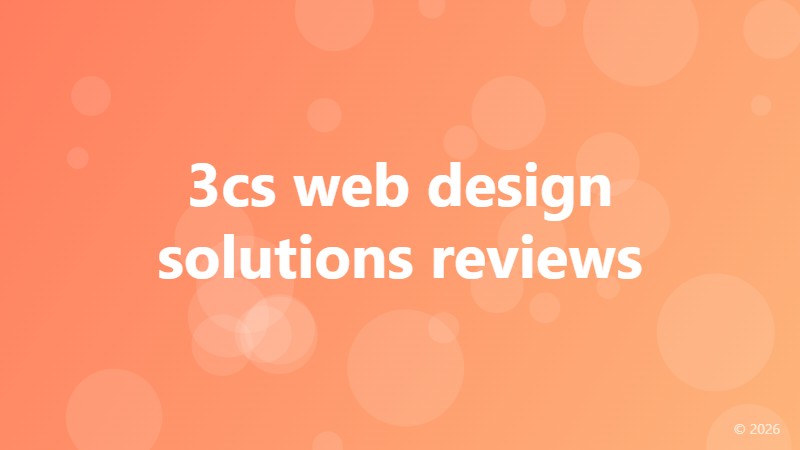 3cs web design solutions reviews