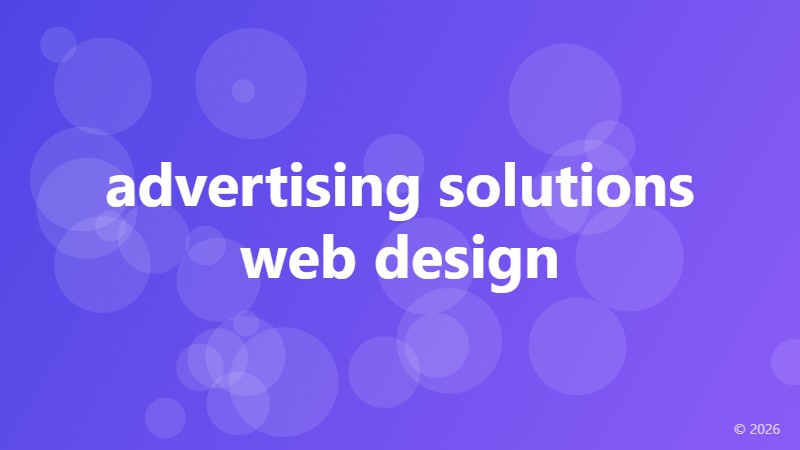 advertising solutions web design