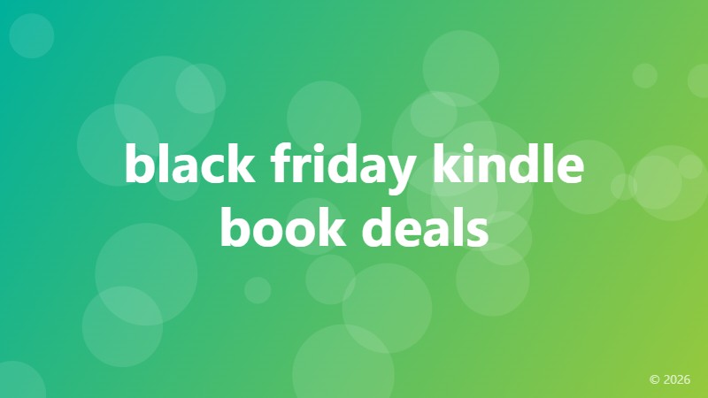 black friday kindle book deals