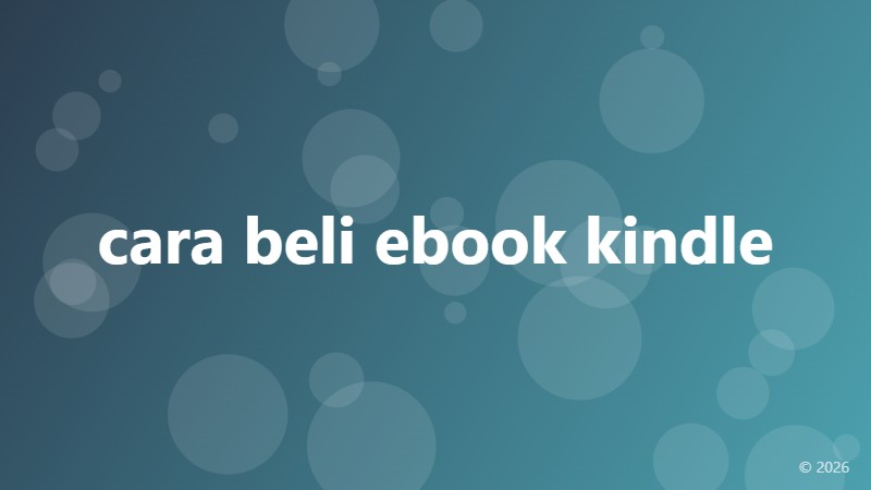 cara beli ebook kindle