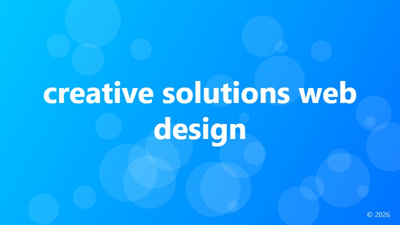 creative solutions web design