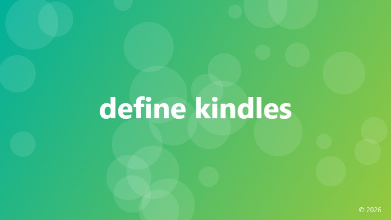 define kindles