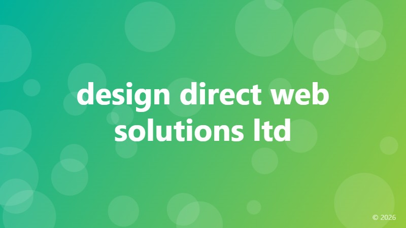 design direct web solutions ltd