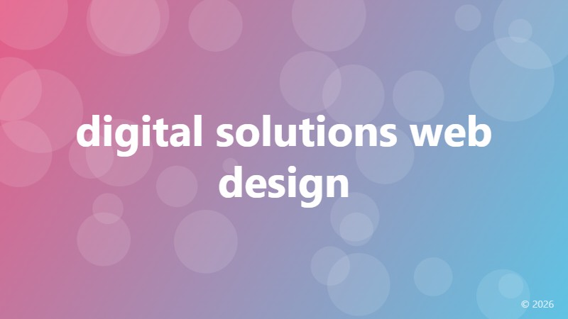 digital solutions web design