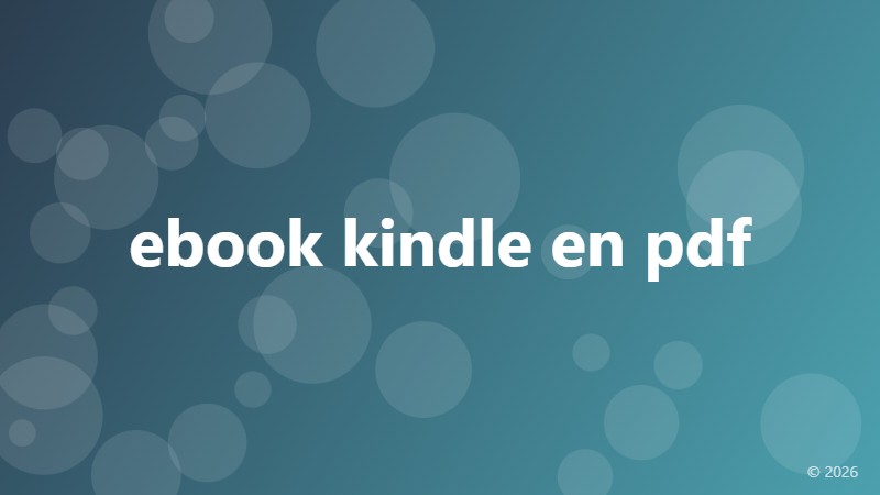 ebook kindle en pdf