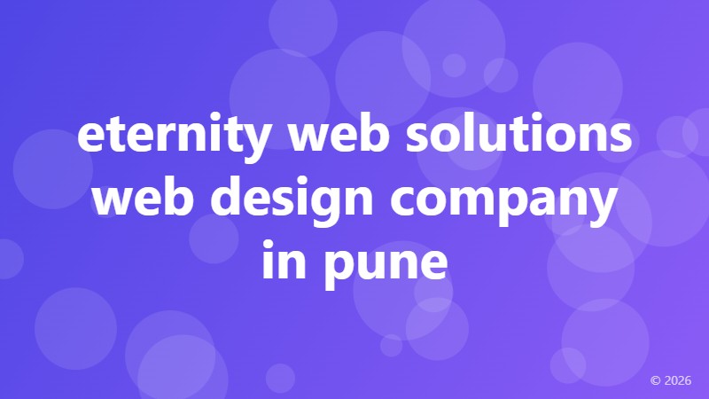 eternity web solutions web design company in pune