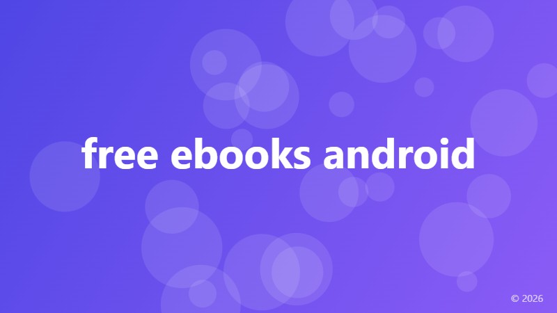 free ebooks android