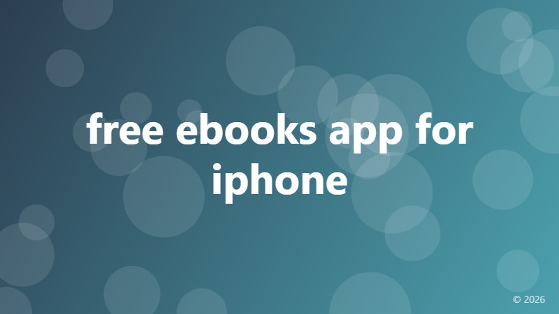 free ebooks app for iphone