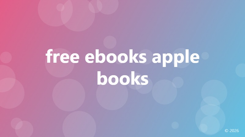 free ebooks apple books