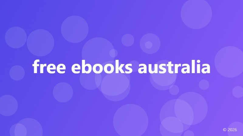 free ebooks australia