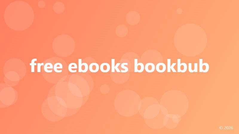 free ebooks bookbub