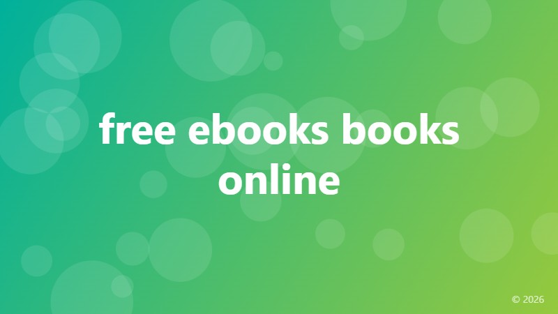 free ebooks books online