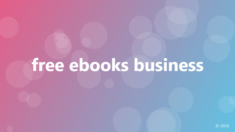 free ebooks business