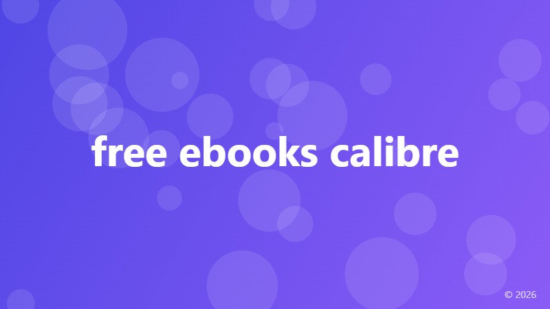 free ebooks calibre
