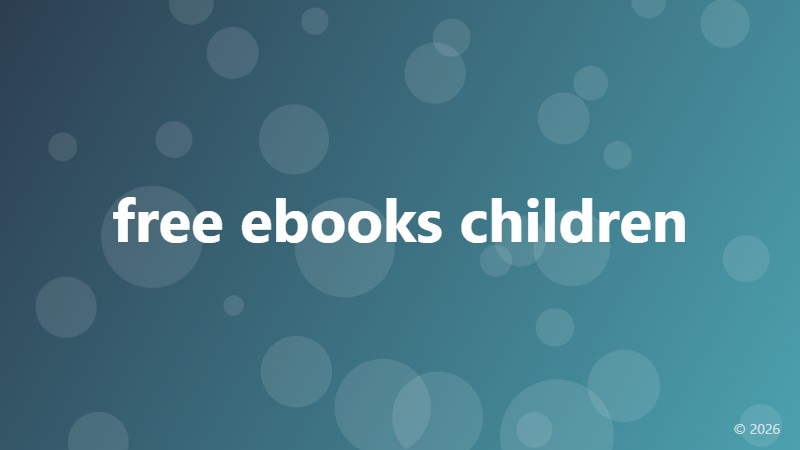 free ebooks children