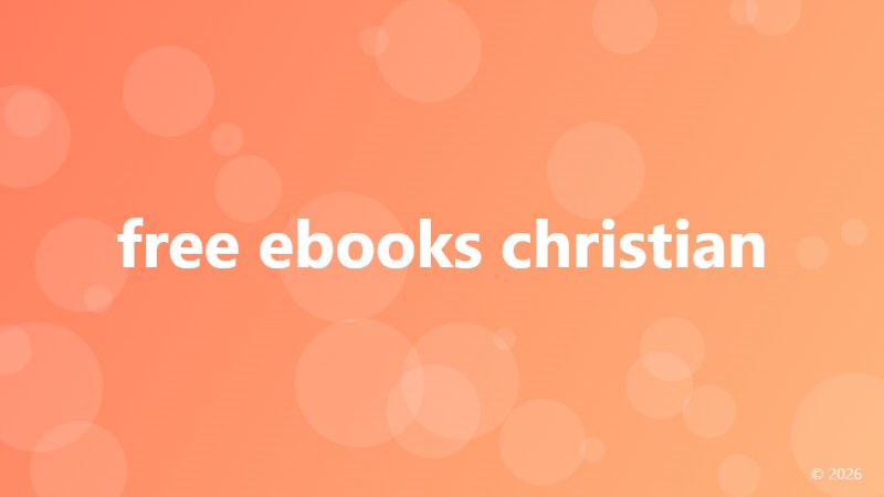 free ebooks christian