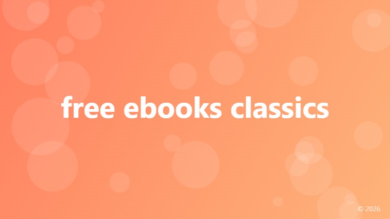free ebooks classics