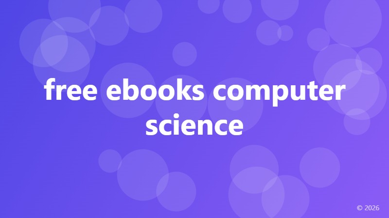free ebooks computer science