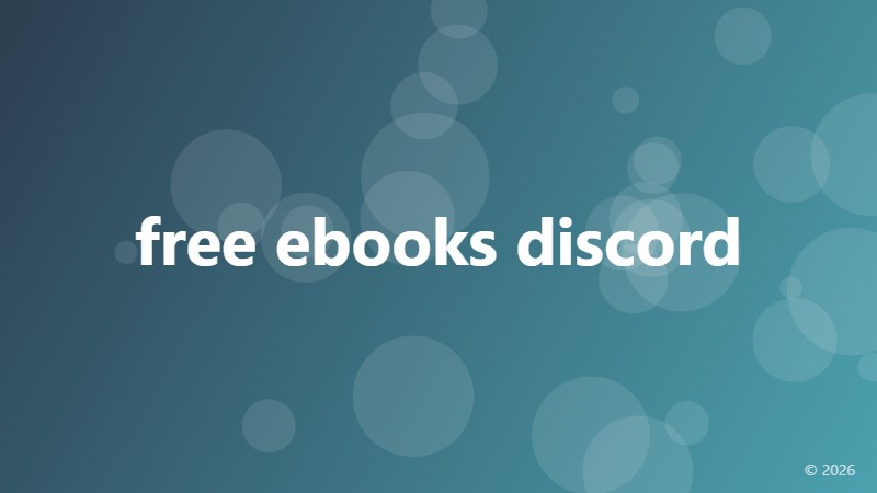 free ebooks discord