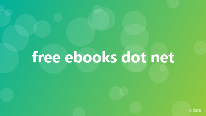free ebooks dot net