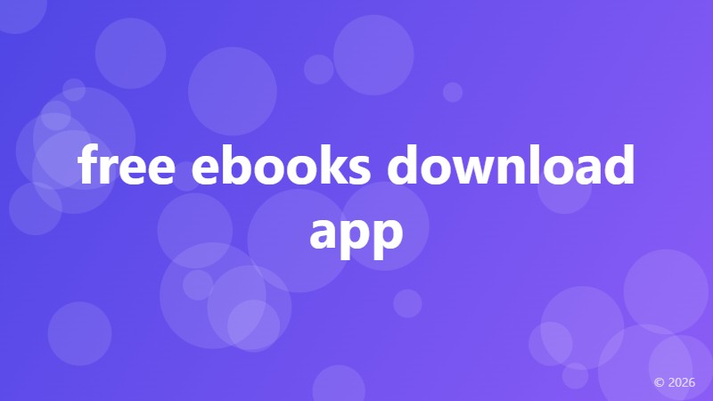 free ebooks download app