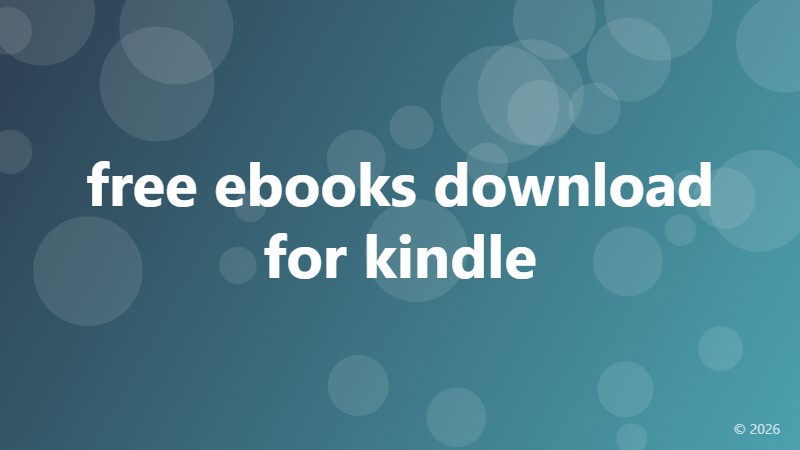 free ebooks download for kindle