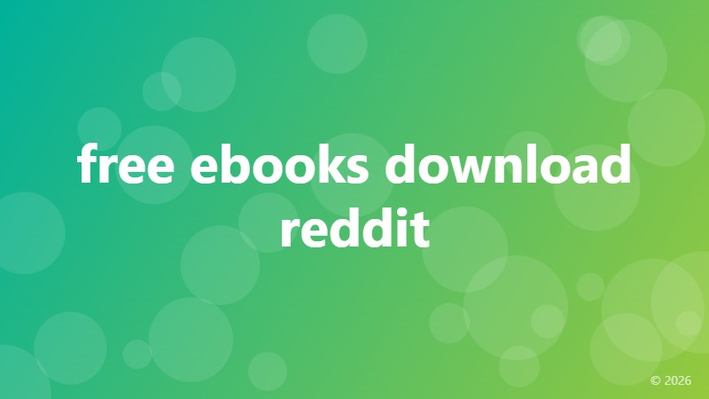free ebooks download reddit