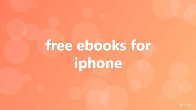 free ebooks for iphone