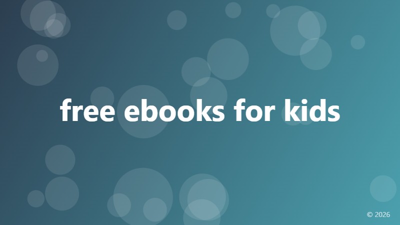 free ebooks for kids