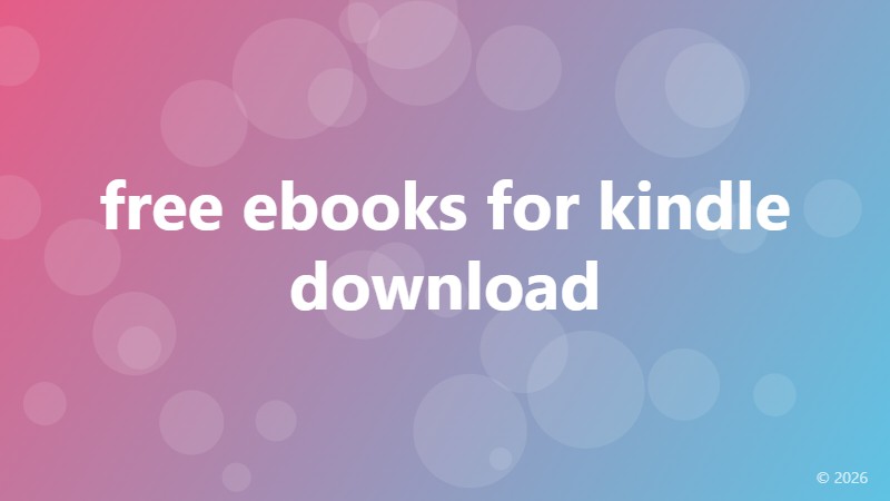 free ebooks for kindle download