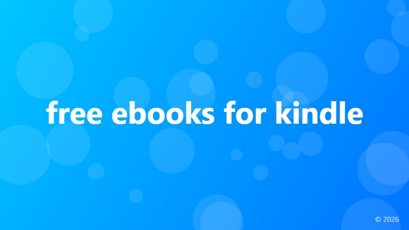 free ebooks for kindle