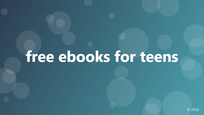 free ebooks for teens