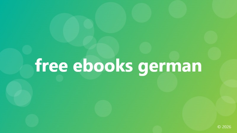 free ebooks german