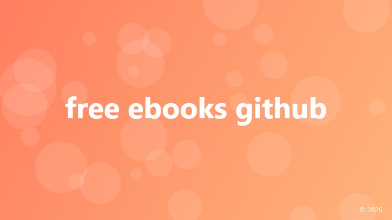 free ebooks github