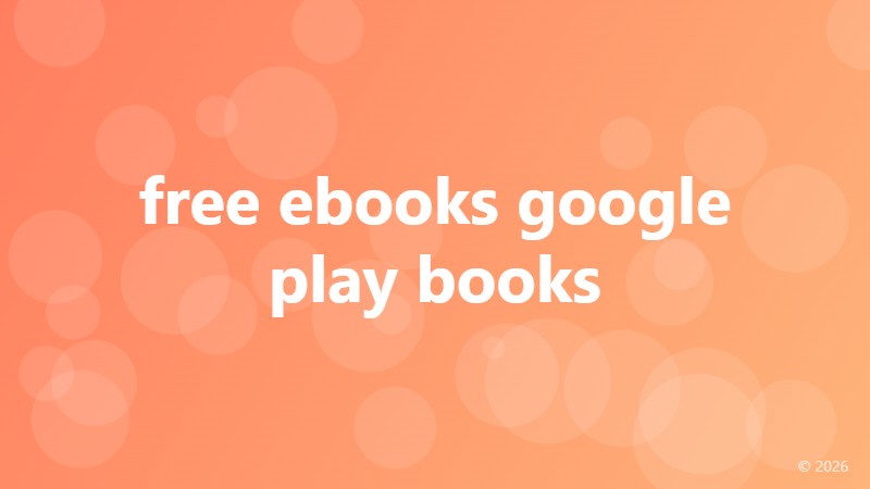 free ebooks google play books