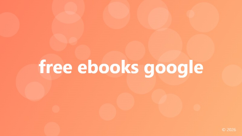 free ebooks google