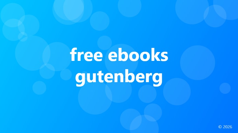 free ebooks gutenberg