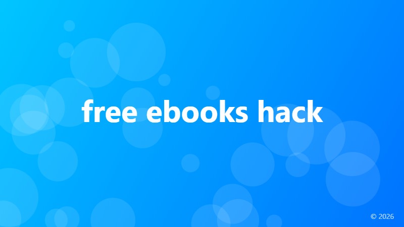 free ebooks hack