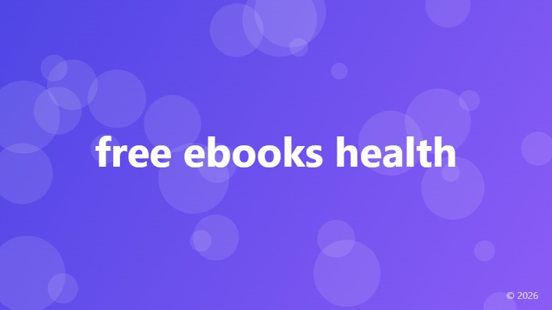 free ebooks health