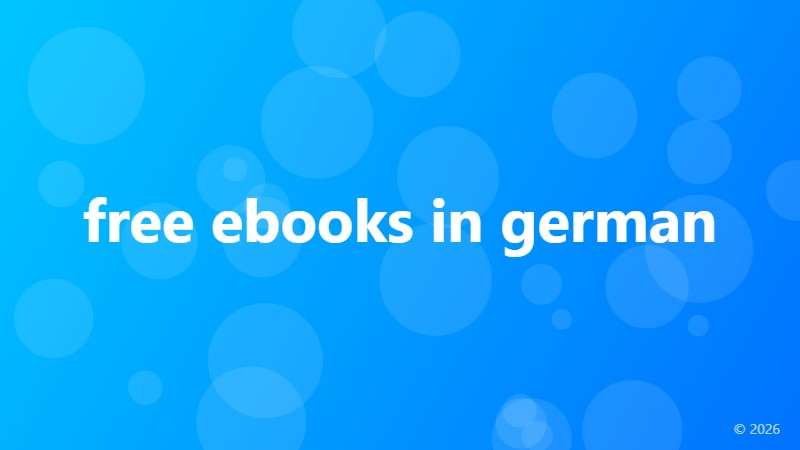 free ebooks in german