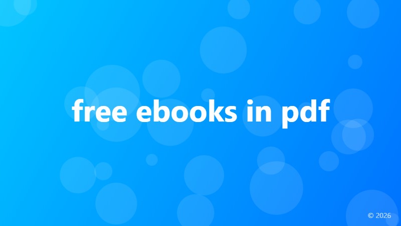 free ebooks in pdf