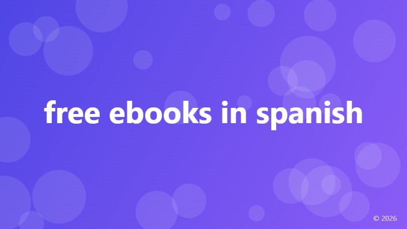 free ebooks in spanish