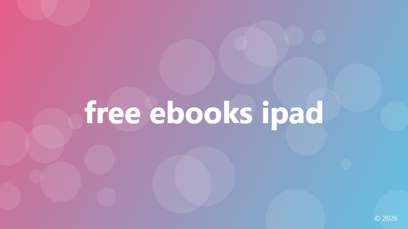 free ebooks ipad