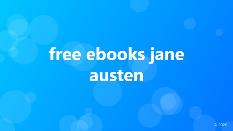 free ebooks jane austen