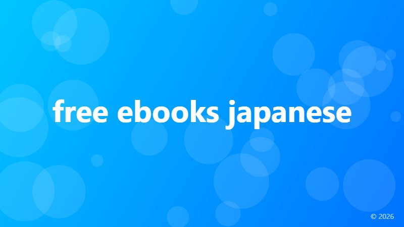 free ebooks japanese