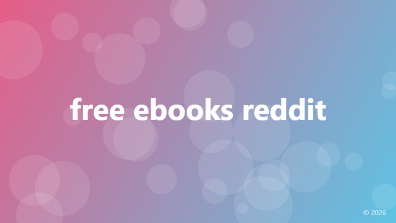 free ebooks reddit