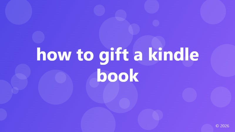 how to gift a kindle book