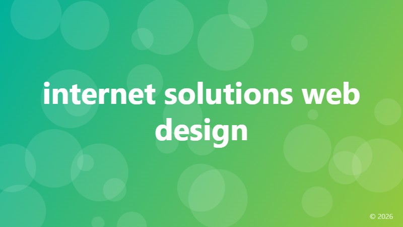 internet solutions web design