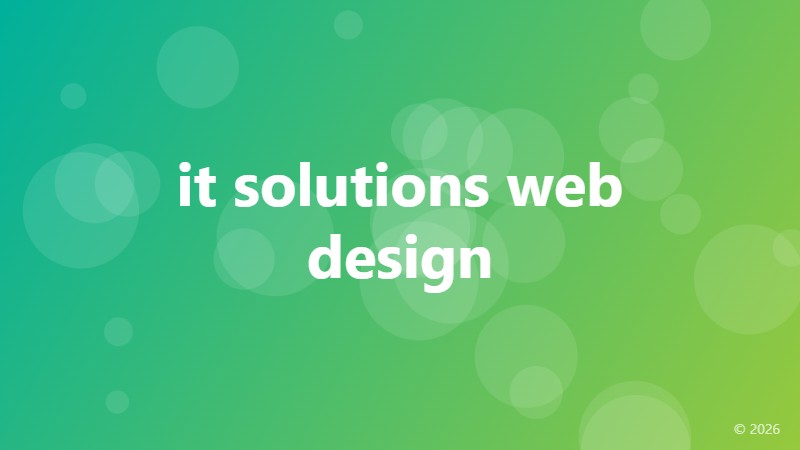 it solutions web design