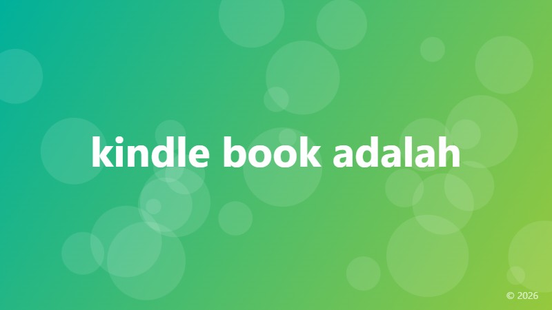 kindle book adalah